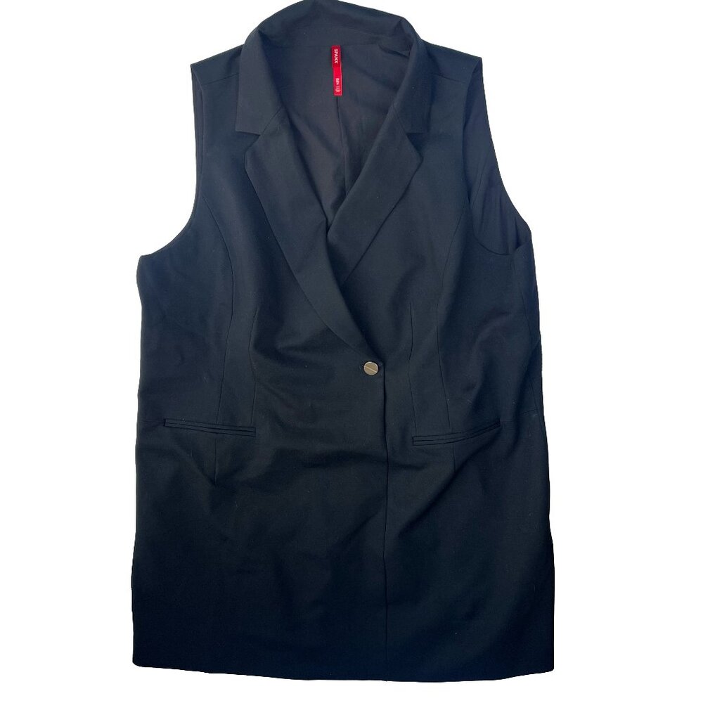 SPANX Perfect Vest Dress NEW Black Sleeveless Blazer Dress | 3X